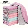 20pcs Pastel Cleaning Cloths -Soft Non-Abrasive Kitchen, Bathroom, Household Cleaning Rags - Reusable Cloths for Multi-Purpose