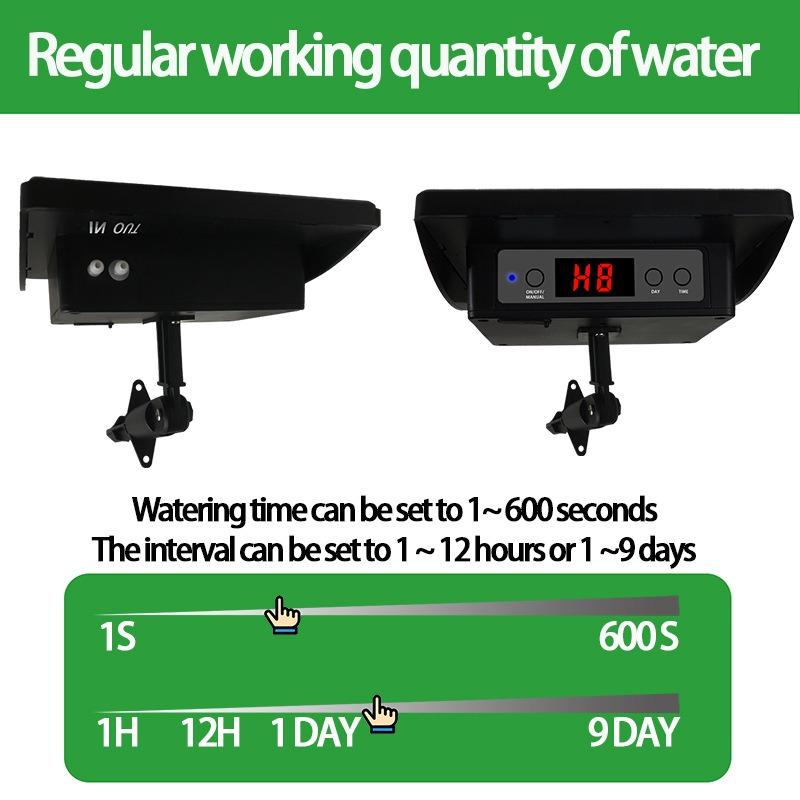 Solar Power Supply Timed Irrigation Pump Potted Green Plants Drip Irrigation Automatic Watering Kit Anti-siphon Drip Irrigation Pipe
