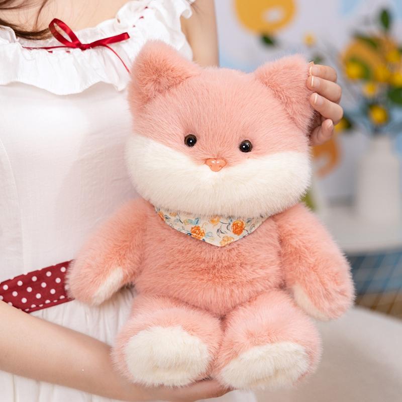Cartoon Cute Cat Plush Stuffed Toy Cat Doll Pillow Sleeping Soothing Doll Home Decoration Surprise Gifts For Friends