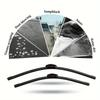 9 Sizes Universal Car Wiper Mute Car Front Windshield Wiper Soft Double Rubber Strip Windshield Windscreen Wipers Accessory