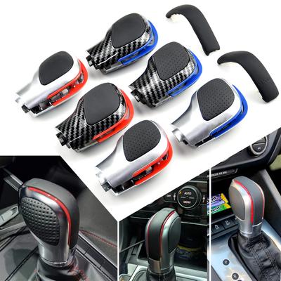 For VW Golf MK6 MK7 R GTI Passat B7 B8 CC R20 Jetta MK6 GLI DSG Gear Shift Knob With Leather Gearbox Shift Lever Cover