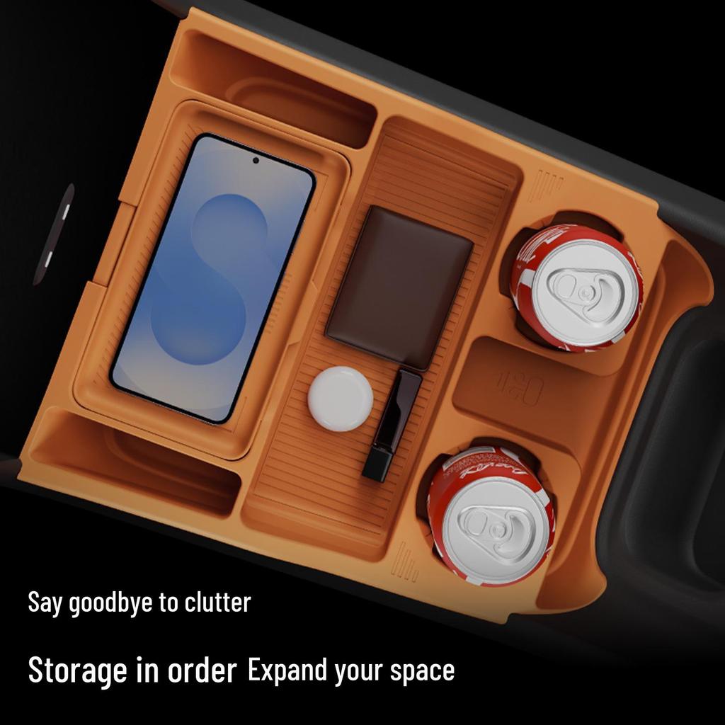 Silicone Double-Layer Storage Box for Xiaomi YU7 Console Compartment Trim