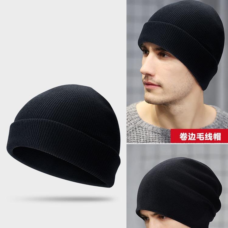 Autumn and winter thin wool hat men's hat women's knitted hat men's warm trendy headhat children's hat cold hat melon fur hat