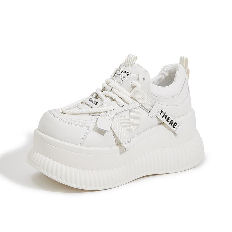 

Платформенные кроссовки dad shoes женские универсальные 2025 новая весенняя модная трендовая обувь на маффиновой подошве повседневная обувь с небольшой высотой для детей 39 бежевый