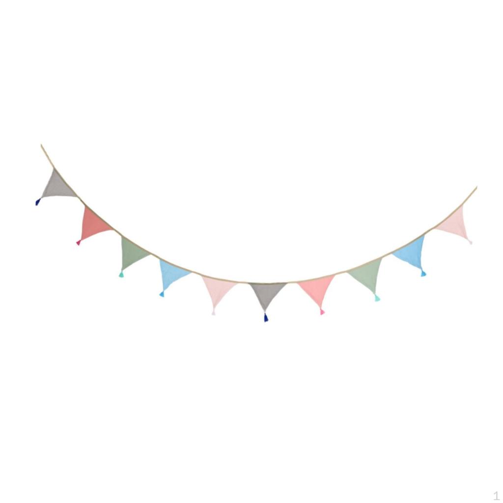 Triangle Bunting Banner Nursery Garland 2.6M Party Supplies Wall Decor Pennant Flags for