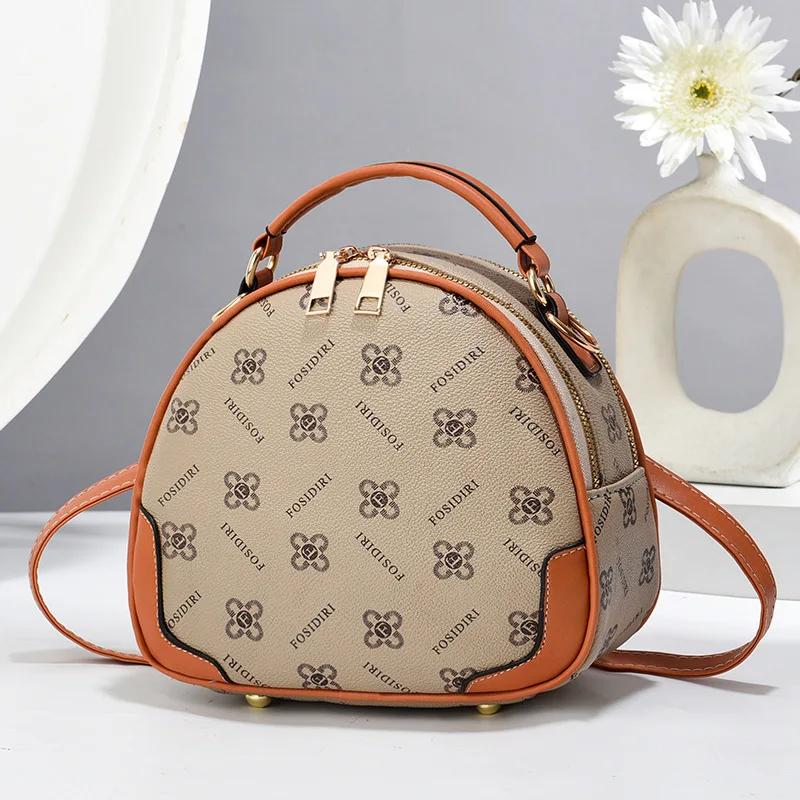 Vintage New Women's Small Round Bag Women's Handbag Designer High Quality Leather Women Shoulder Bag Ladies New Crossbody Bags