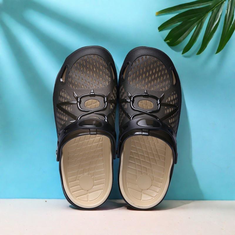 Men's Summer Non-Slip Closed-Toe Beach Sandals with Thick Soles