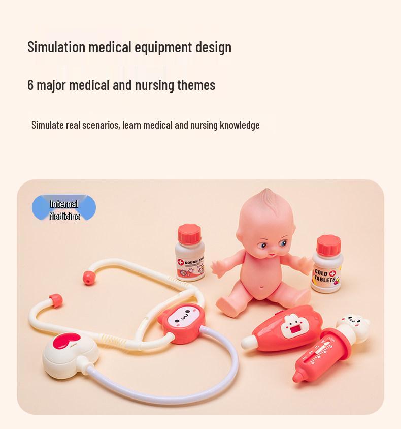 Kids' Medical Play Set with Stethoscope & Syringe - Light-Up Doctor Toy for Boys & Girls, Trending Hot Toy