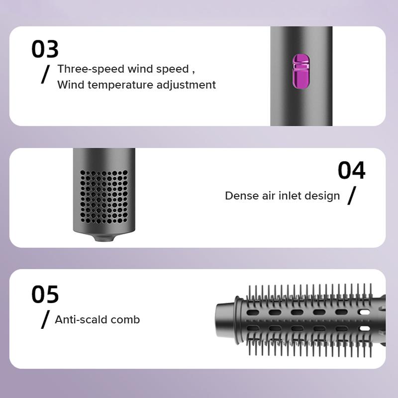 3 IN 1 Hair Blower Dryers Hair Styling Sets Hair Curling irons&Wands Flat Iron Hair Electric Combs Hair Brushes Change Head Dryers