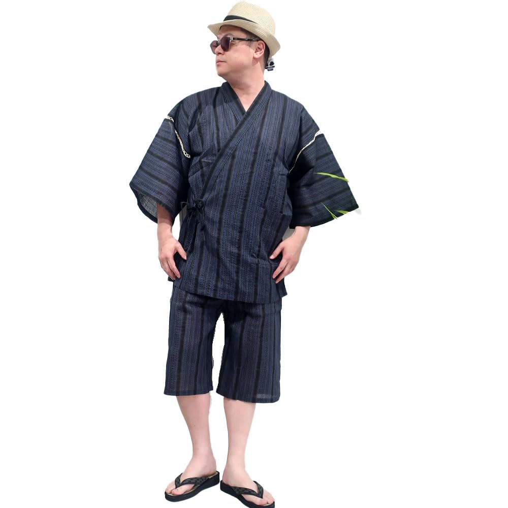 

Большие размеры Джинбей Верх и низ Размеры и Однотонный и Японский 10000481 Мужской комплект, M, L, LL, 3L, 4L, 5L, Полосатый, С рисунком, Стильный, Джинбей, (Темно-синий.3, 3L)