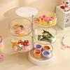 Rotating Hair Accessories Storage Box for Kids - Organizes Hairpins, Clips, and Rubber Bands