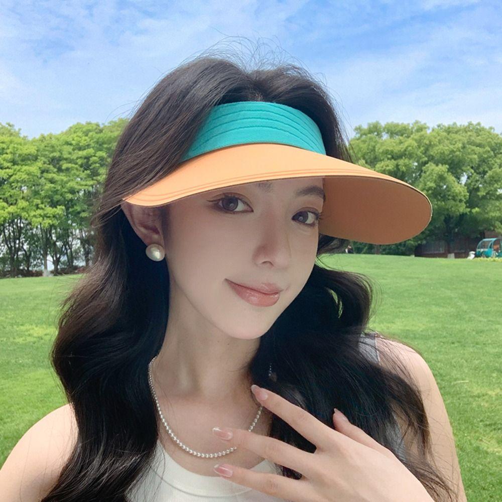Large Brim Sunscreen Baseball Cap Ice Silk Breathable Air Sun Hat  Ladies Girl