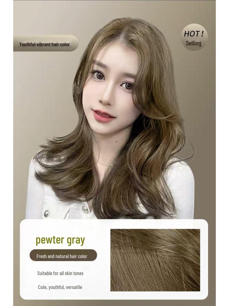2026 Hair Dye Cream: Gray-Brown Linen, Black Tea Color, with Hair Care Benefits