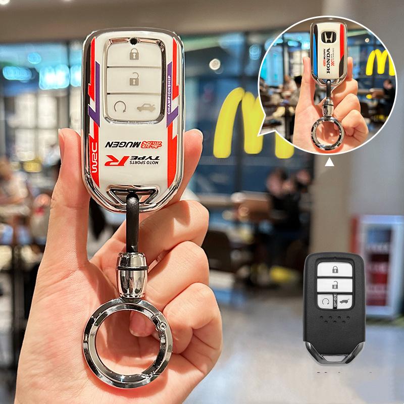 New TPU Car Key Cover Case Shell For Honda Vezel City Civic Jazz BRV BR-V HRV Accord EXL Crv Pilot Ridgeline Odyssey Grace Logo