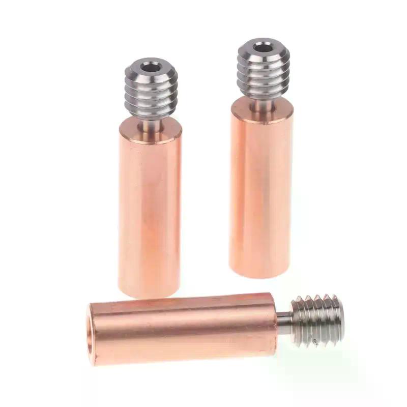1/3Pcs Titanium Alloy Heat Break Throat 1.75mm Bimetal Heatbreak Copper Plating Tube For Ender 3 CR-10 Hotend 3D Printer Parts