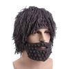 Hobo Mad Caveman Style Winter Knit Beanies With Premium Wig Beard Design**