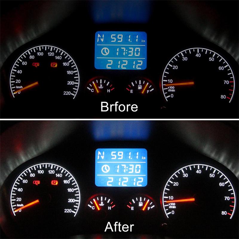 20Pcs Car Led Instrument Lights T4 T4.2 Led Super Bright Auto Panel Gauge Speedo Dash Lamps Dashboard Cluster Bulbs 12V