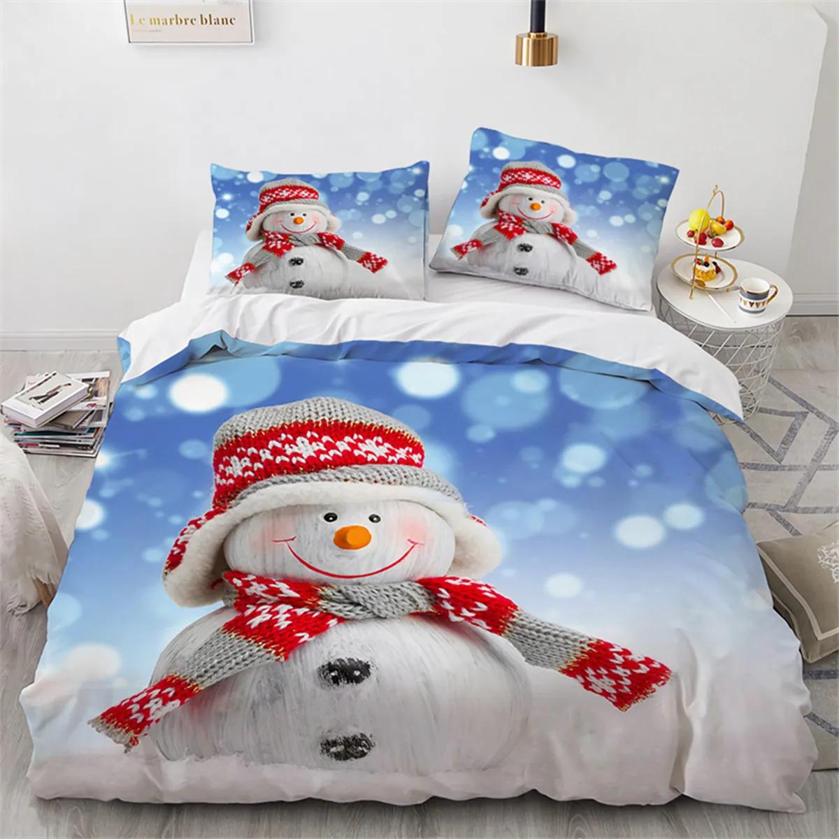

Christmas Cat Soft durable Quality Duvet Cover Mery Christmas Microfiber Carton Animal Santa Claus for Women Children Ten Gift Bedrom Decorations 135*200cm Eu-Single