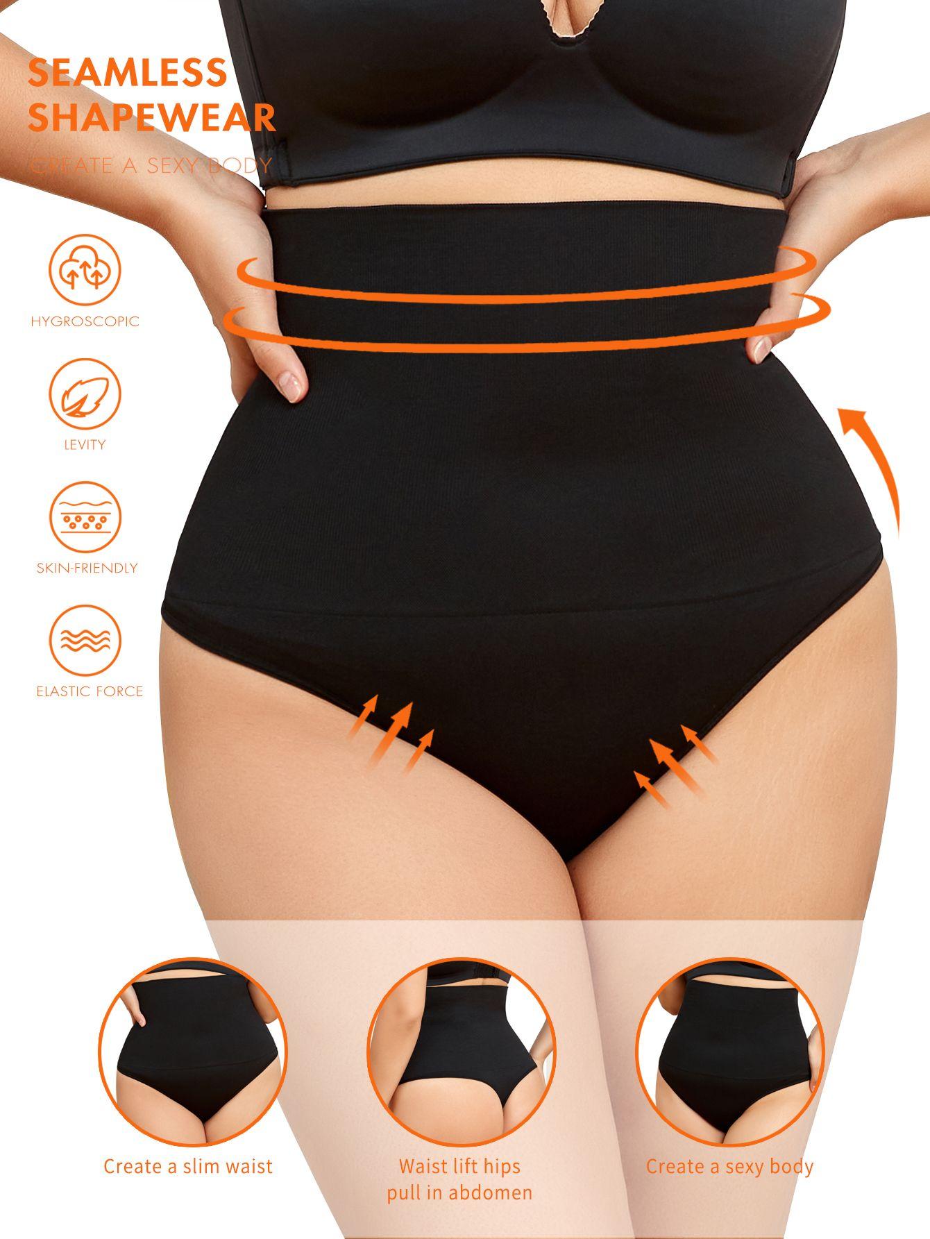 

Корректирующие трусики для живота Корректирующее белье для женщин с высокой талией, утягивающий корсет для ягодиц, утягивающий корсет для похудения 4XL чёрный