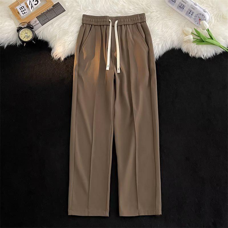 Men's Ice Silk Nine-Point Casual Pants - Loose Fit Summer Sports Trousers