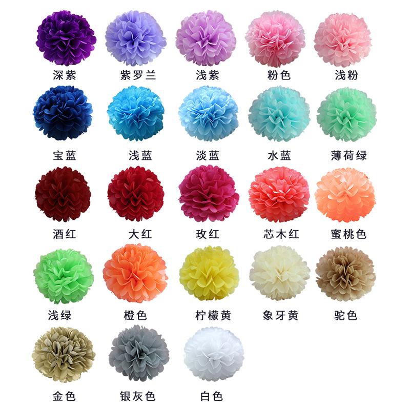 10 Pezzi 10cm Pompon Carta Velina Pom Pon Poms Palline Fiore per Decorazione Matrimonio Stanza Forniture Festa Fai da Te Fiori di Carta Bianchi da Appendere