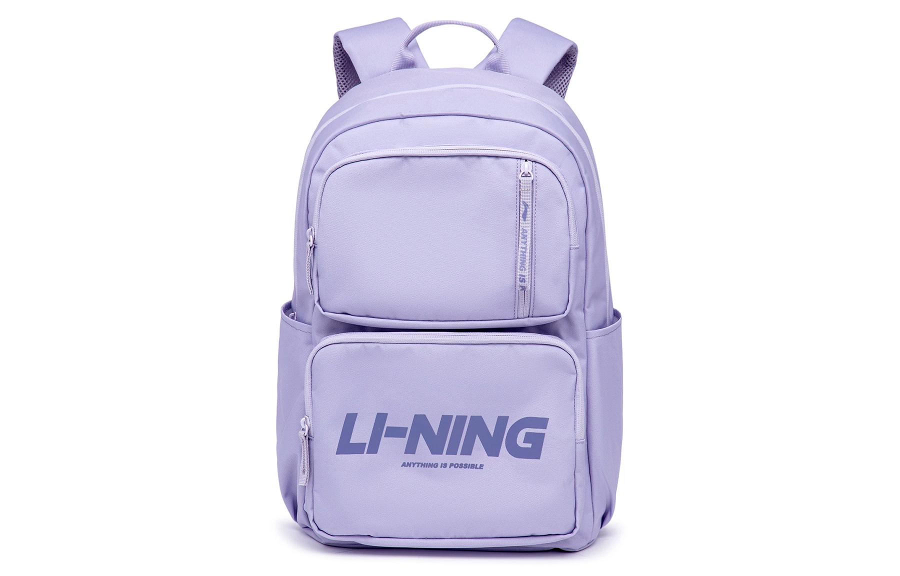 Li Ning Unisex Kids Purple Sports Life Collection Polyester Backpack Regular Naughty Absu165-3