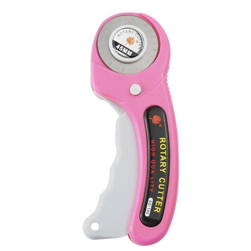 45mm Rotary Leather Cutter with Blades and Rubber Handle