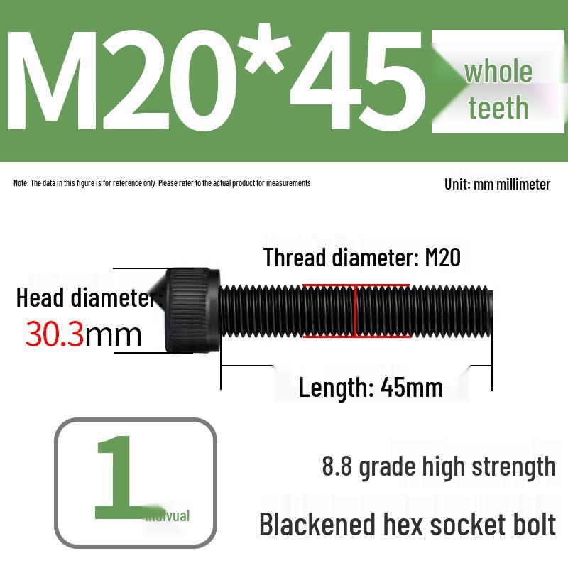8.8 High-Strength Socket Head Cap Screw Bolt (M4-M20)