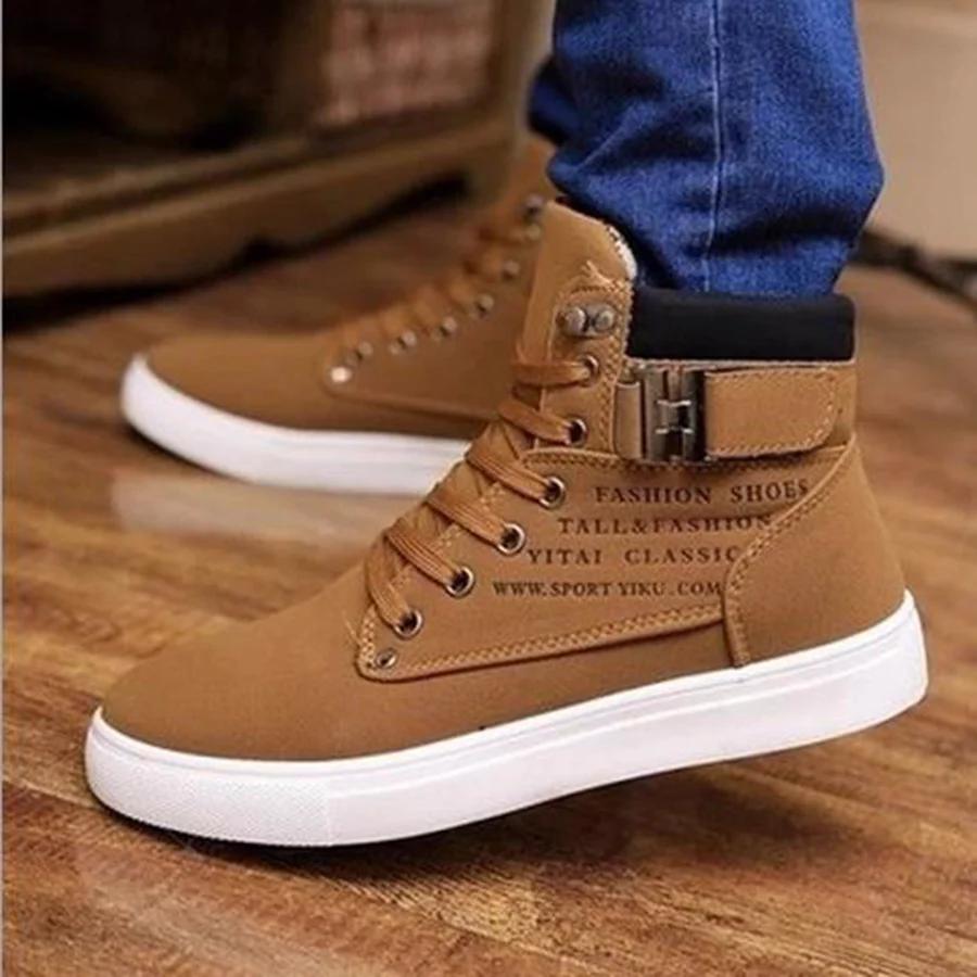 Men'S High Top Casual Shoes Spring/Autumn High Top Sneakers High Quality Retro Fashion Men Boots
