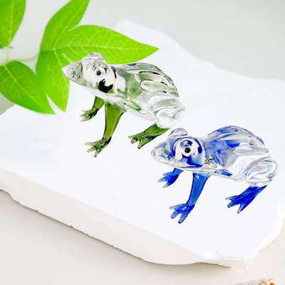 Figurka žáby Felimoa, K9 Křišťálové sklo, Cca. 7,5 cm, Dekorativní předmět, Sada 2 barev