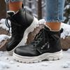 Women Sneakers Casual High Top Shoes Women Thick Lace-up Sports Shoes Designer Sneakers for Women Winter Plush Lined Warm Shoes