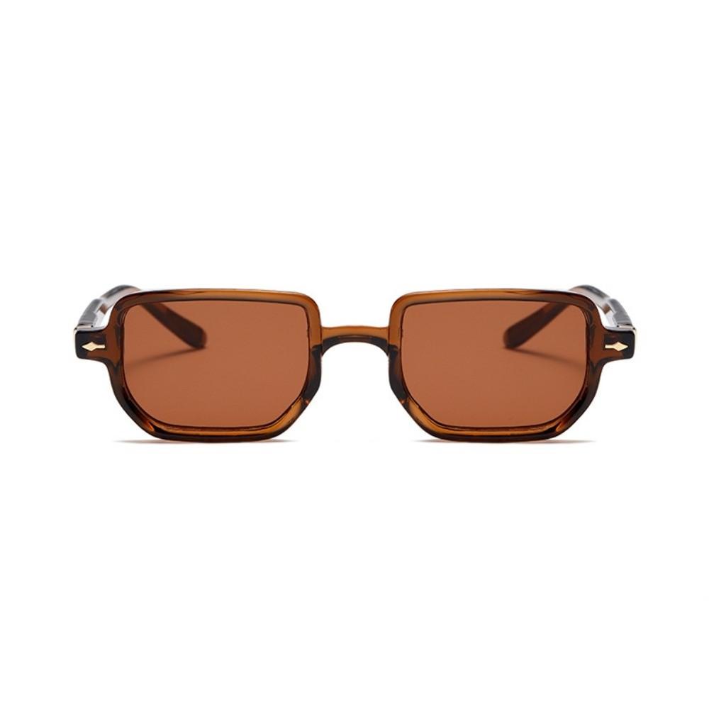 Punk Square Frame Glasses Small Frame UV400 Eyewear Retro Sun Glasses  Business