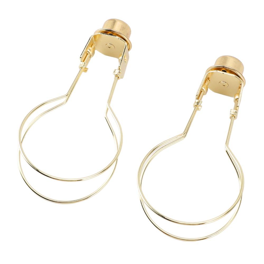 4pcs 4.3 x 2.1in Bulb Clip Adapter Iron Clip On Lampshade Lampshade Harp Holder For Floor Lamp