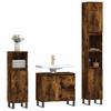 Vidaxl 3-Piece Bathroom Furniture Set, Smoked Oak