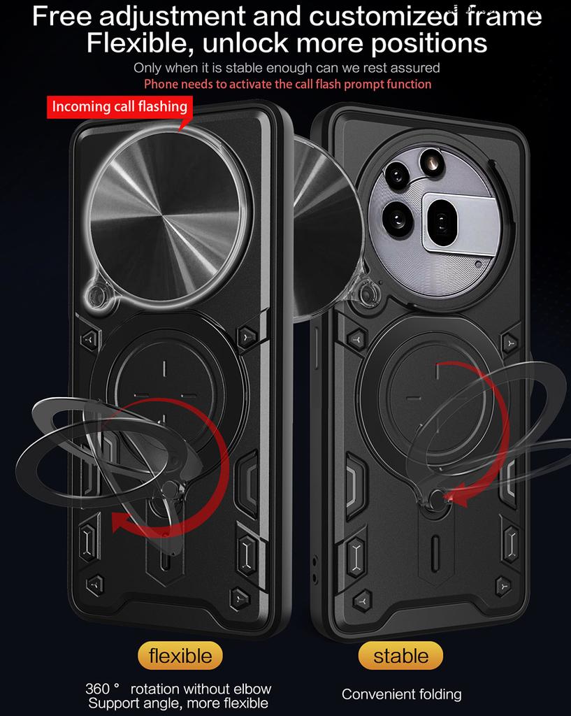 Rotate Camera Lens Armor Funda for Nothing Phone 3A Pro Case for Nothing Phone 3A Pro 5G Case Magnetic Ring Stand Holder Cover