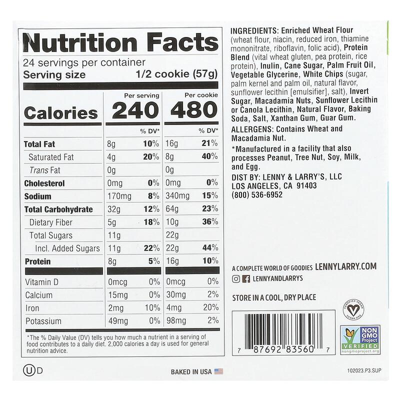 The Complete Cookie®, White Chocolate Macadamia, 12 Cookies, 4 oz (113 g) Each