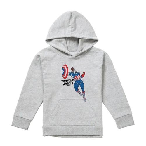 Captain America Childrens/Kids Sam Wilson Doodle Heather Pull Over Hoodie