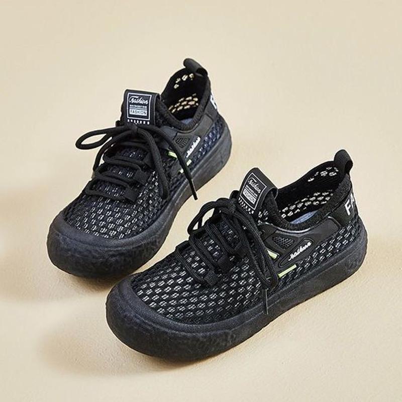 2025 Trendige Damen-Sneaker aus atmungsaktivem Mesh: Sommerlich lässiger koreanischer Stil, vielseitig und leicht mit weicher Sohle und Hohlmuster.