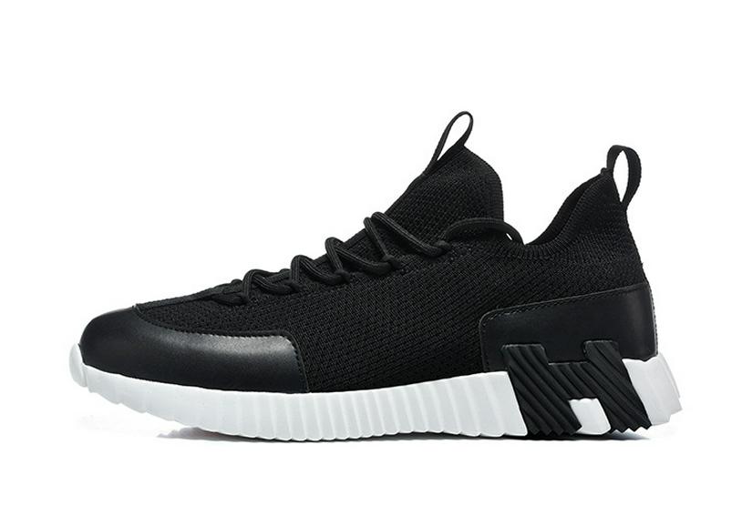 Europäischer Stil Herren Mattes Leder Schnürung Freizeit-Sneaker 40 black