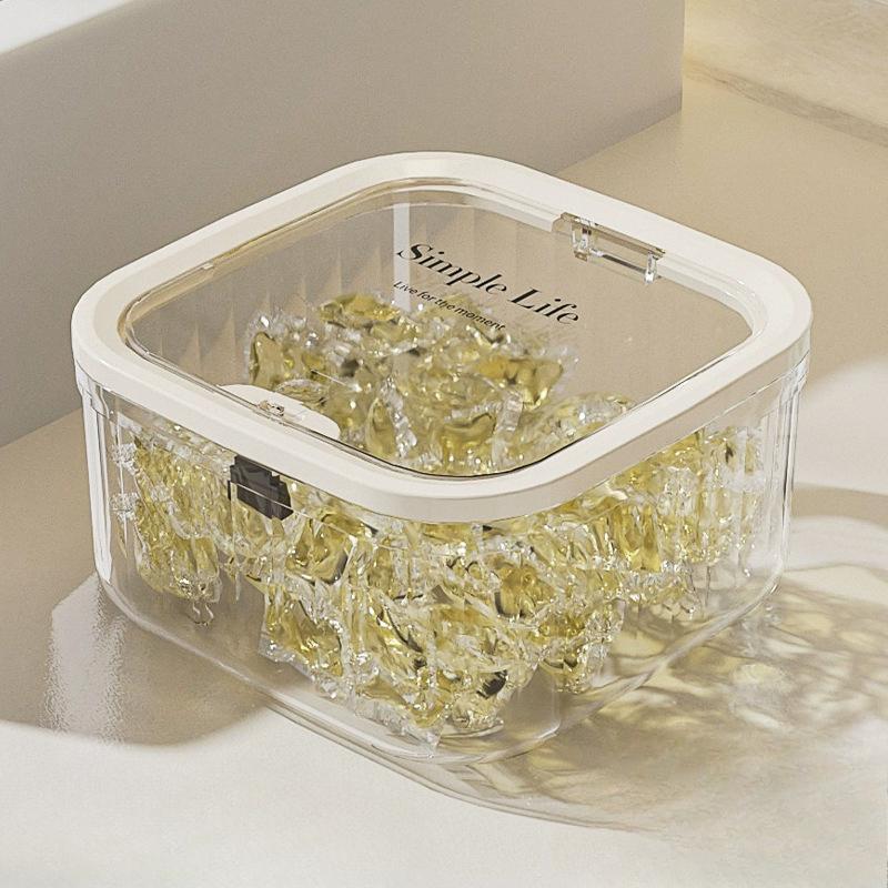 Laundry Pod Storage Wonder Laundry Powder Storage Box Bucket Can Press-type Dishwashing Pod Sealed Special Storage Box
