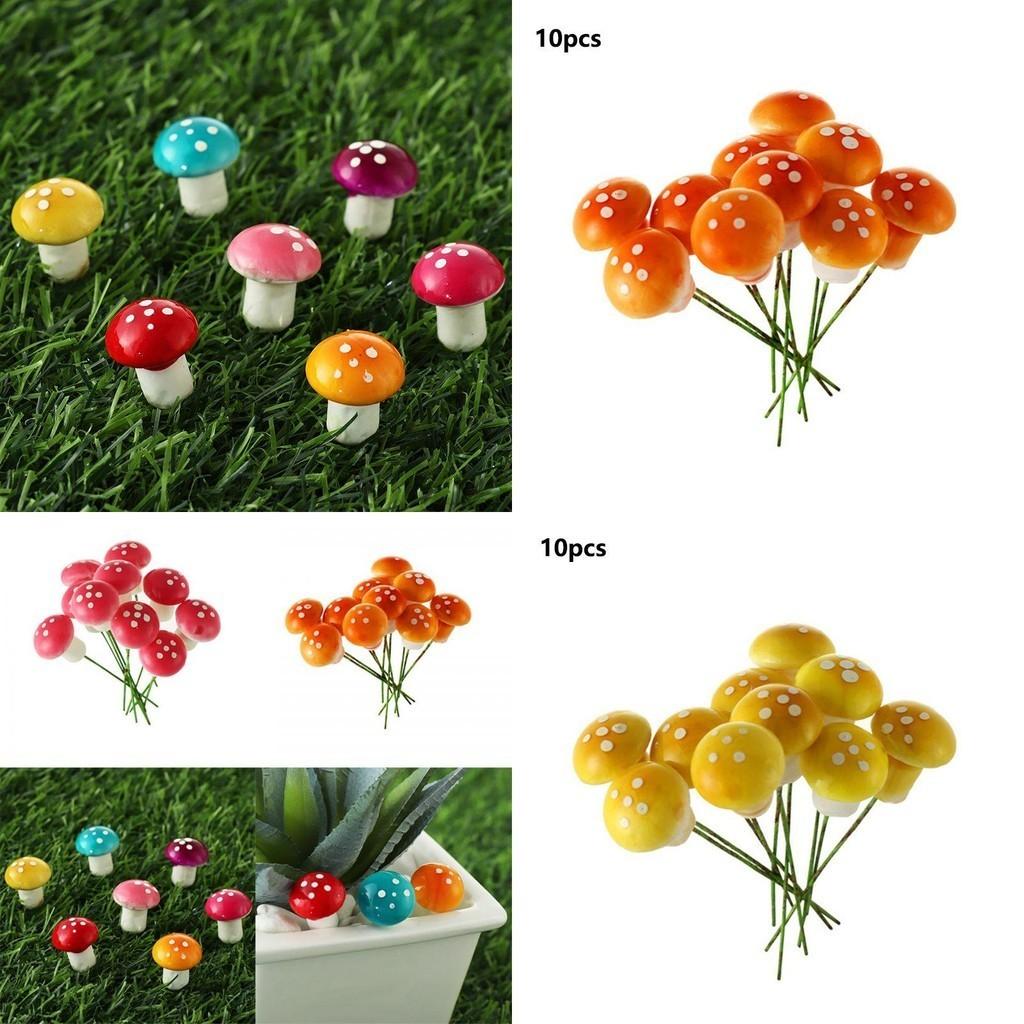 Exquisite Handicraft Miniature Colorful Mushroom Ornaments For Fairy Gardens