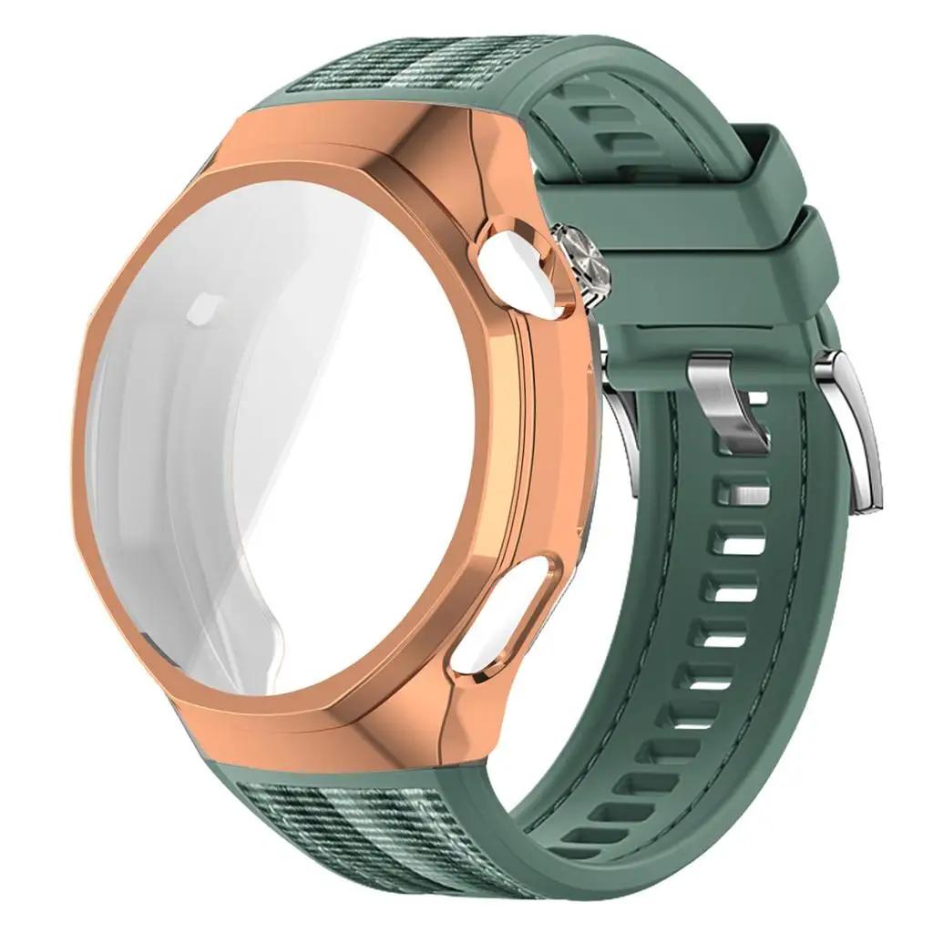TPU Soft Case+Silicone Sport Woven Bracelet Band With TPU Protector Bumper Shell Cover For Huawei GT6 Pro 46mm