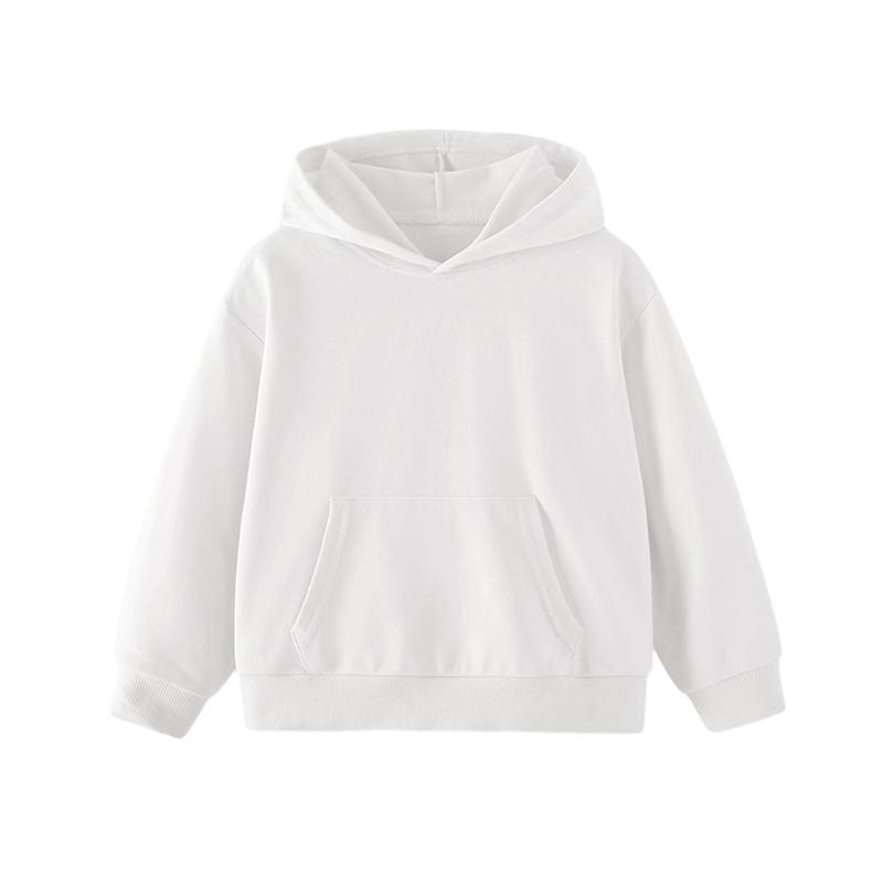 Sweat à capuche unicolore pour enfants de 2 à 10 ans