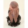 Spring Floral Mesh Scalloped Design Headscarf, Bohemian Floral Embroidered Wrap, Suitable For Women In All Seasons