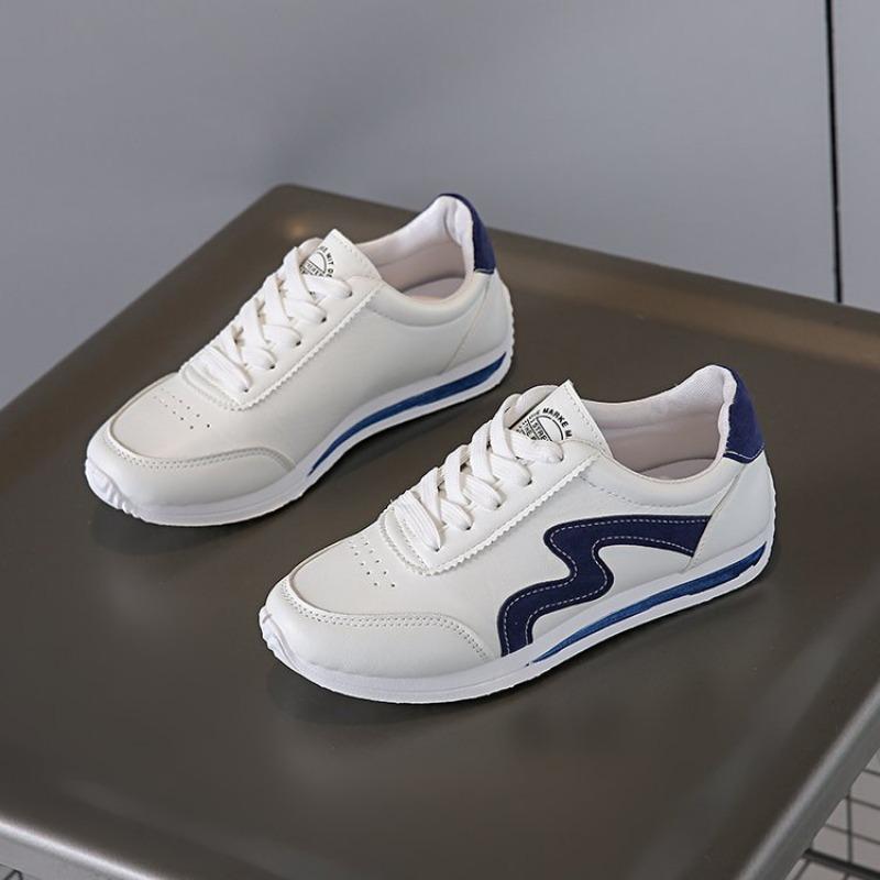 Fashion Casual Shoes New Large Size Color Matching Little White Shoes Female Students Lace Up Running Sneakers