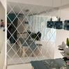 Ruit Patroon Acryl Wandspiegel Decoratieve Sticker