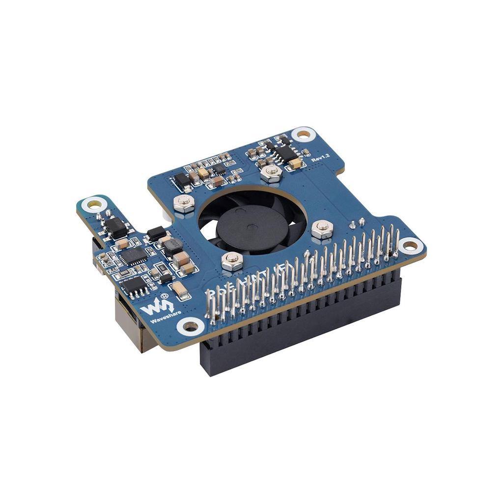 Raspberry Pi 5 PoE Ethernet Expansion Board with Type F Cooling Fan, 802.3af/at Standard