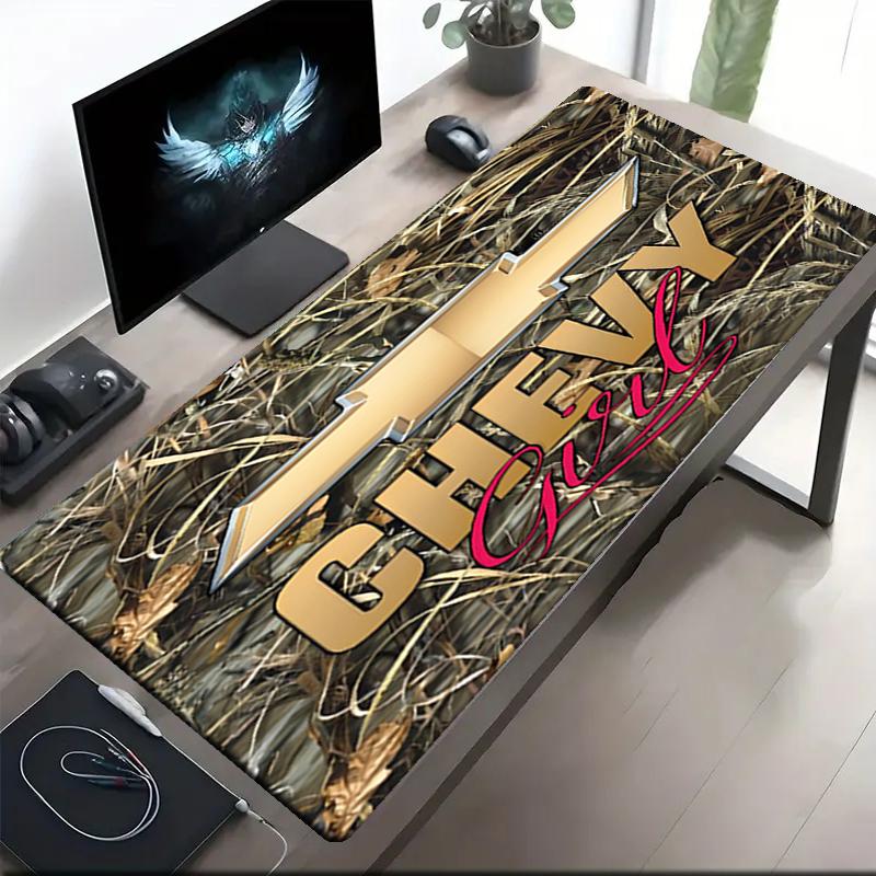 Chevrolet Theme Mouse Pad, Non Slip Rubber Base, Multifunctional Office & Home Decor, Perfect for Workspace Personalization.