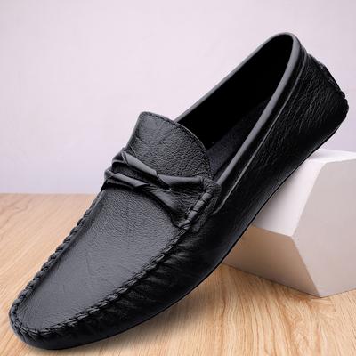 2025 Sommer Herren Penny Loafers Bequeme Flache Freizeitschuhe für Herren Atmungsaktive Slipper Leder Herren Fahrschuhe Mokassins