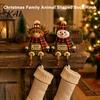 Organizer Hook Christmas Stocking Holder, Mantel Resin Sitting Leg Hook, Unique Hanger Festive Character Ornament for Holiday Home Fireplace